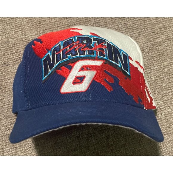 Vintage 90s Mark Martin 6 Nascar Valvoline Logo Athletic Splash Snapback Hat Cap - Picture 1 of 9